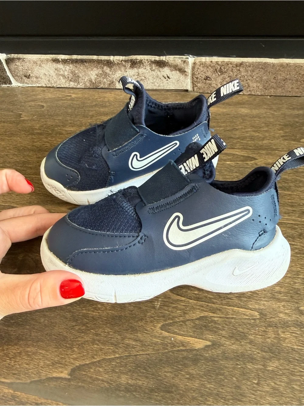 Nike Flex Runner 3 Kids Sneaker Blue White Slip-On Mesh US 7C FN1478-403